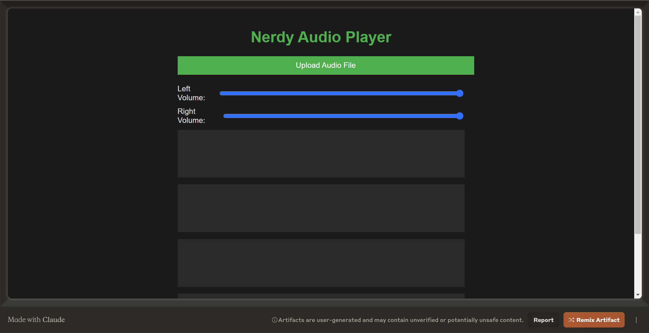 Nerdy Audio Player ofrece una solución de vanguardia para audiófilos que buscan experiencias de sonido de alta fidelidad. Con su diseño elegante y funcionalidad robusta, este reproductor de audio se integra perfectamente en cualquier ecosistema digital. Explore sus características personalizables, interfaz intuitiva y calidad de audio superior, lo que lo convierte en la opción preferida para los usuarios exigentes. Mejora tu experiencia de escucha con Nerdy Audio Player, donde la innovación se une a un rendimiento de sonido premium.