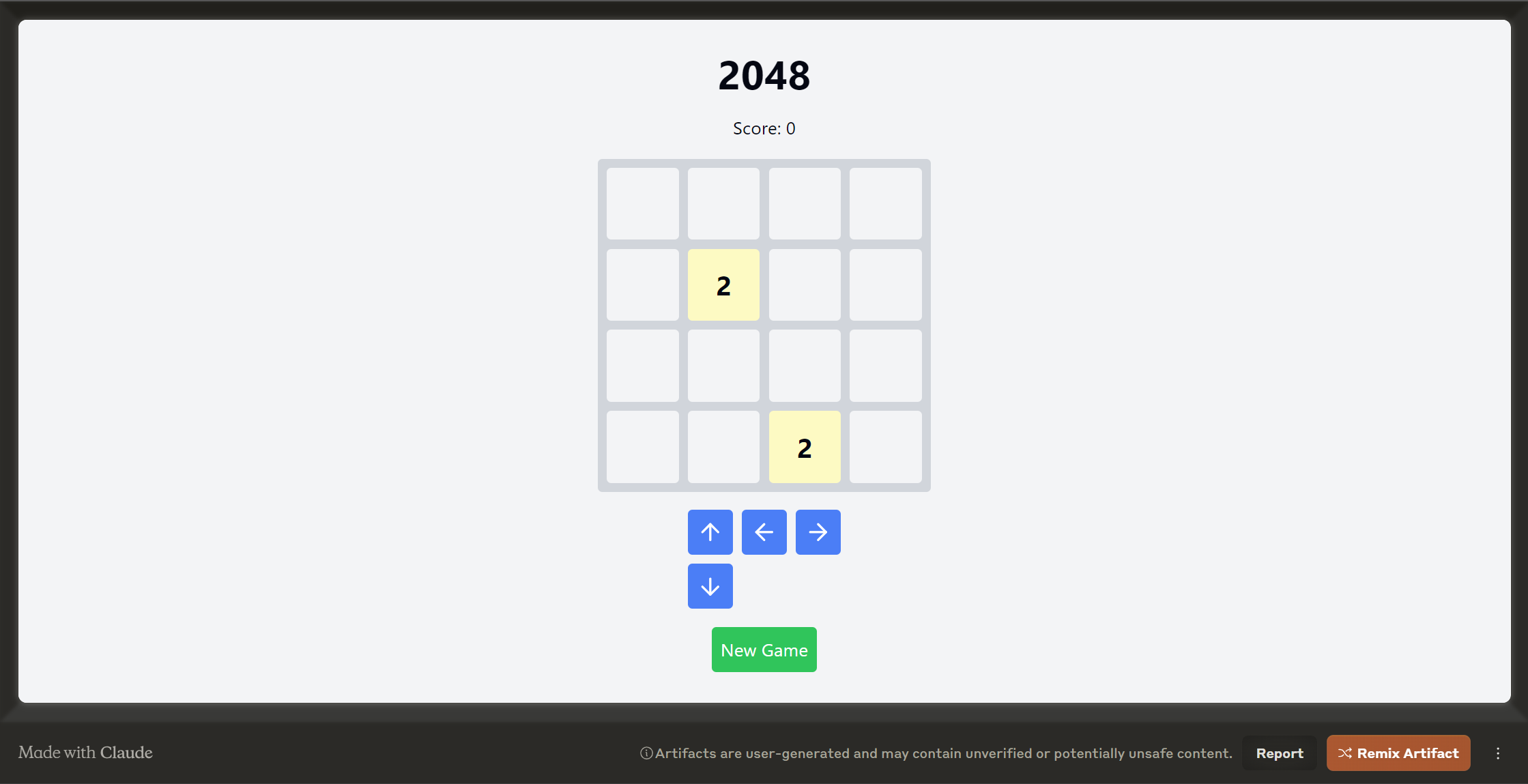 2048 Game